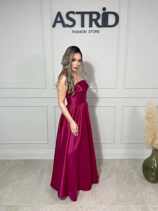 Rochie Bayan midi în cloș cu bust dublu și buzunare