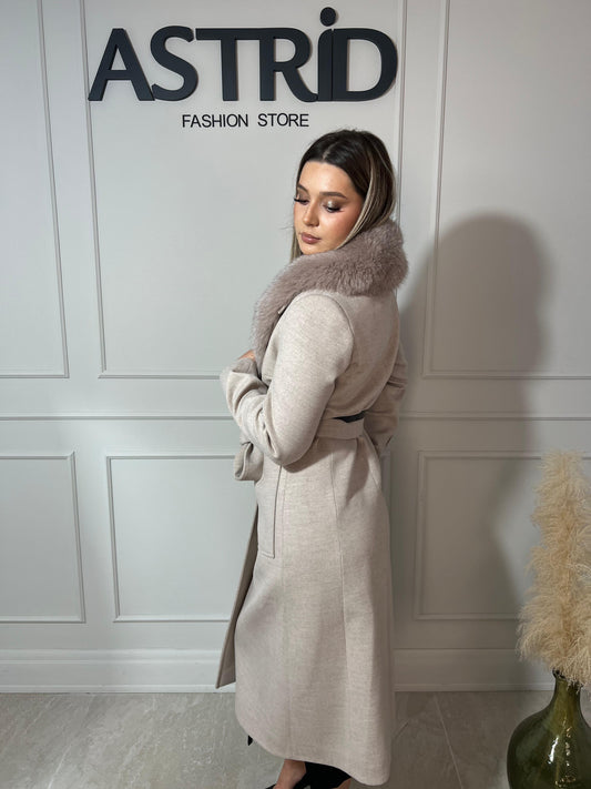 Palton Adel din casmir si blana naturala