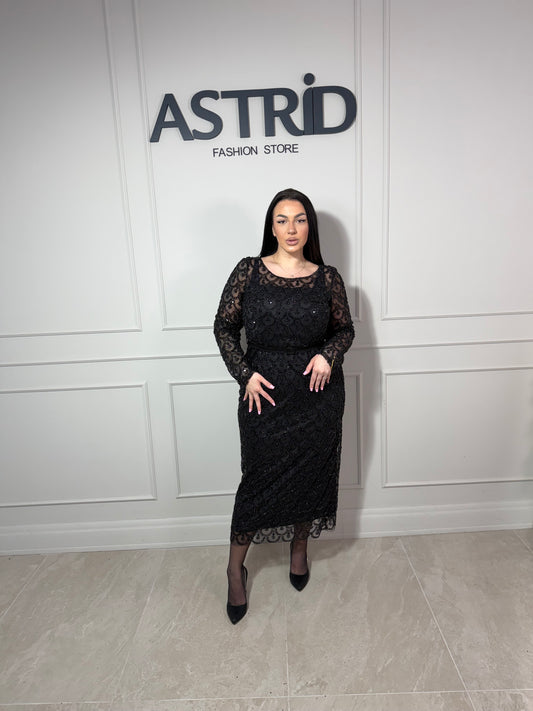 Rochie Donna lungă cu aplicații perlute