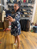 Rochie Akara midi cu imprimeu floral