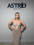 Rochie Glace lunga din pietre si paiete cu corset