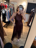 Rochie Fringe midi bandage cu franjuri