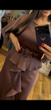 Rochie electra lunga din satin ch aplicatii trandafiri in talie