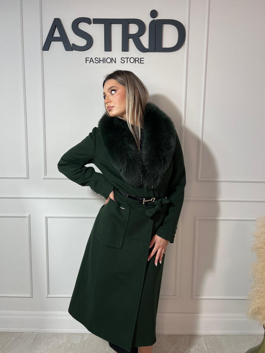 Palton Adel din casmir si blana naturala