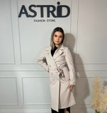 Palton Camelia din cașmir cu nasturi mari