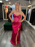 Rochie Carmy lunga din licra cu corset din pietre si perle