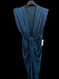 Rochie Nadina midi din lycra cu nod în talie