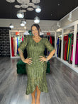 Rochie Elena midi din paiete mânecă 3/4