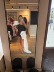 Rochie Alis scurta cu trena laterala