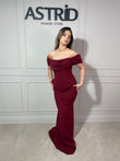 Rochie Clare lungă tip corset cu umeri căzuți