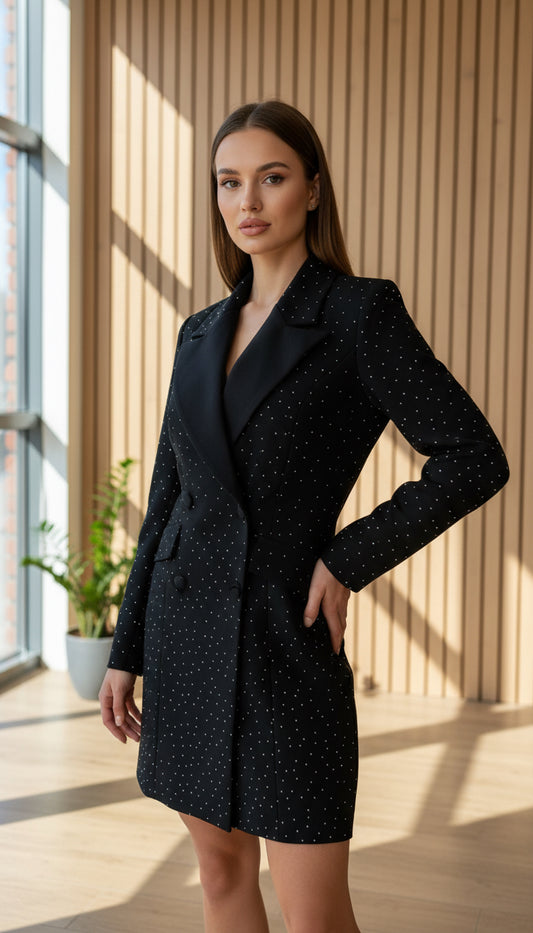 Rochie Gloria tip sacou cu pietre
