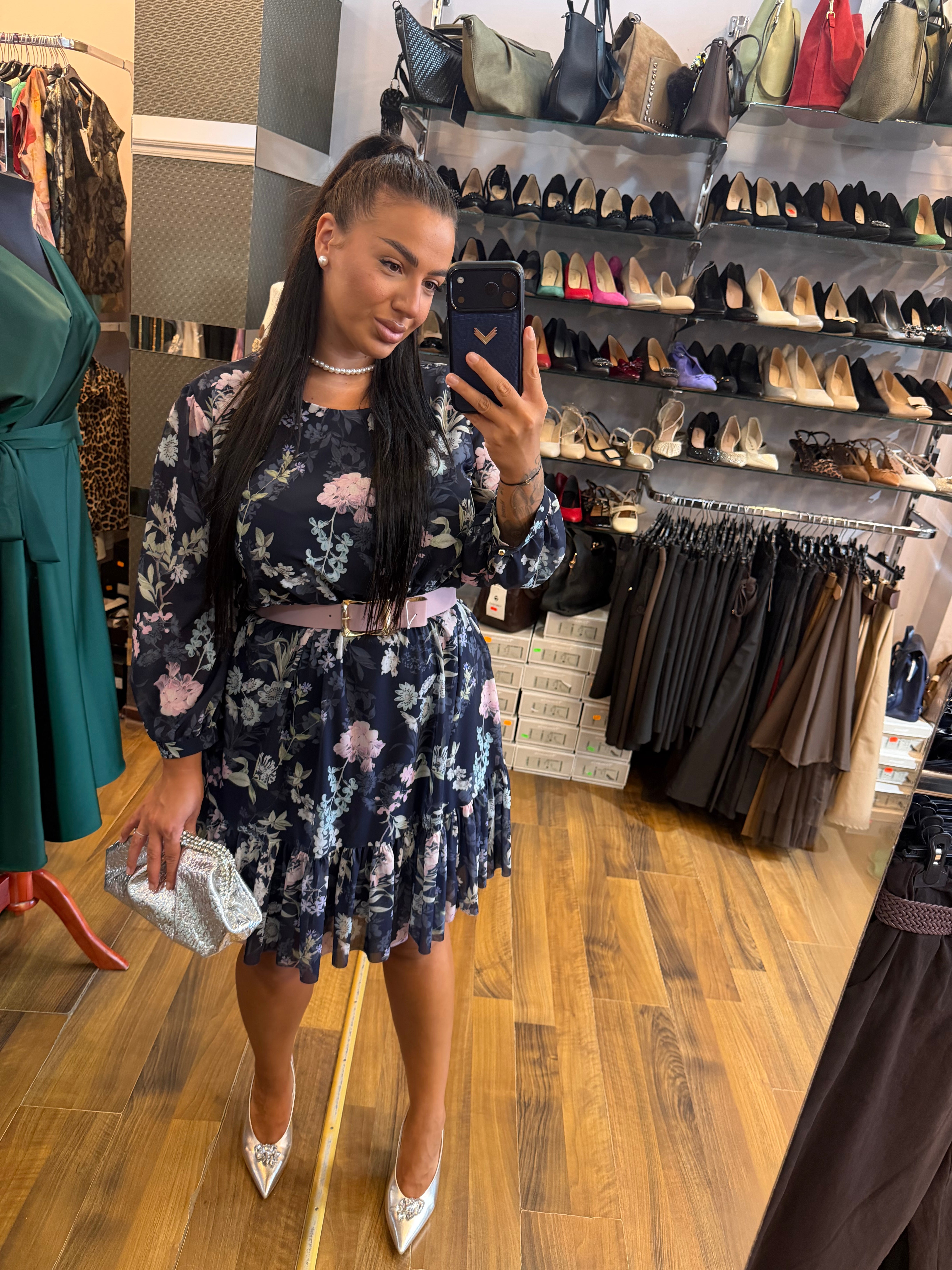 Rochie Akara midi cu imprimeu floral