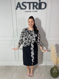 Rochie Xenia cu capa animal print mânecă despicată