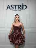 Rochie Adriena scurtă cu croi bufant si corset