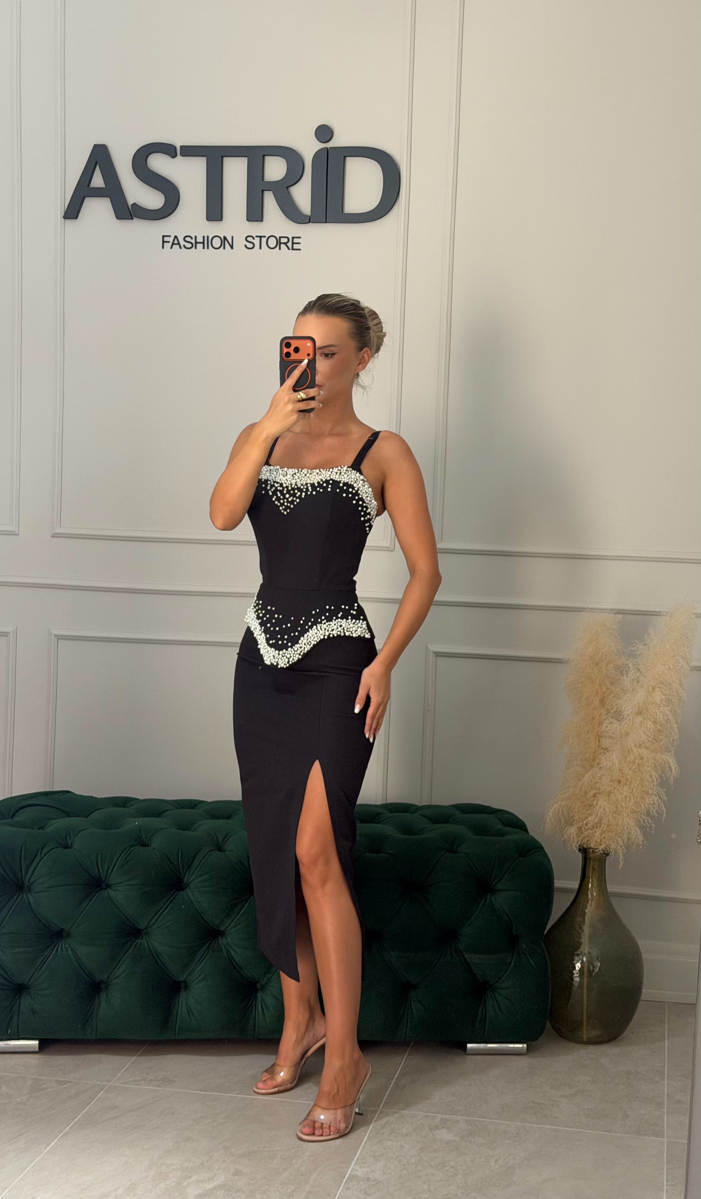 Rochie Thalia cu perle