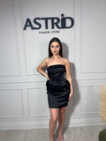 Rochie Jessie scurtă bust dublu și buzunare