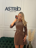 Rochie Lucy scurta cu fermoar si nasturi aurii