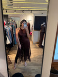 Rochie Fringe midi bandage cu franjuri