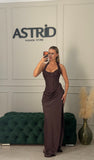 Rochie Gilian lunga cu bust din dantela