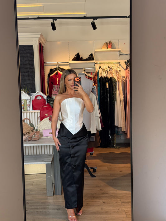 Rochie Dion midi cu nasturi decorativi