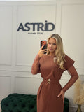 Rochie Callypso midi cu maneci detașabile din dantela