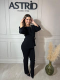 Compleu Petra din două piese cu accesoriu auriu în talie