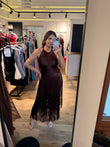 Rochie Fringe midi bandage cu franjuri