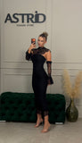 Rochie Fayre midi in dantela cu guler si maneci detasabile
