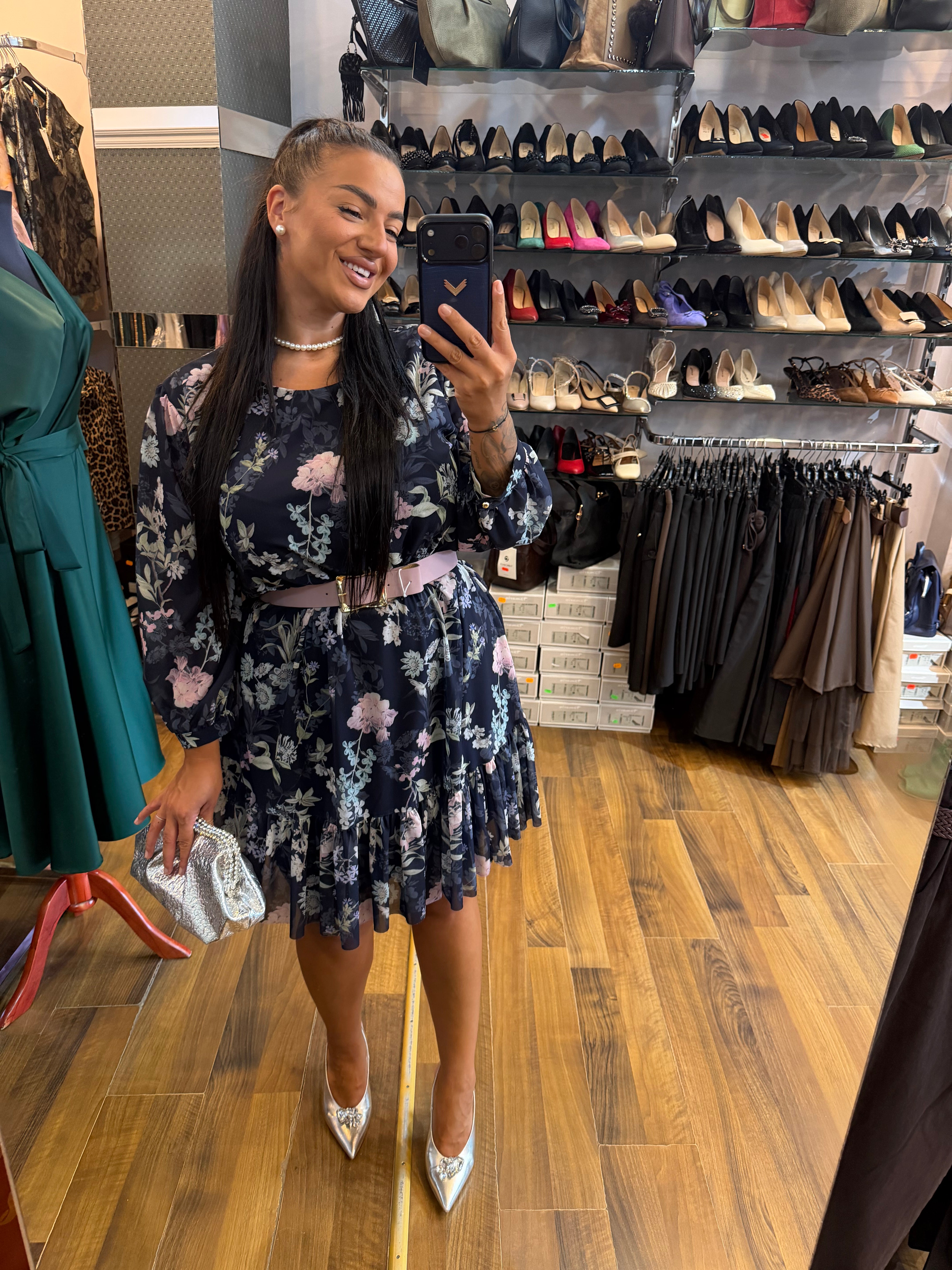 Rochie Akara midi cu imprimeu floral