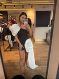 Rochie Alis scurta cu trena laterala