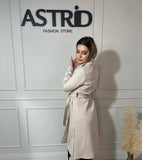 Palton Camelia din cașmir cu nasturi mari