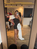 Rochie Alis scurta cu trena laterala