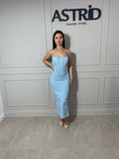 Rochie Zaira midi tip corset cu aplicații pietre