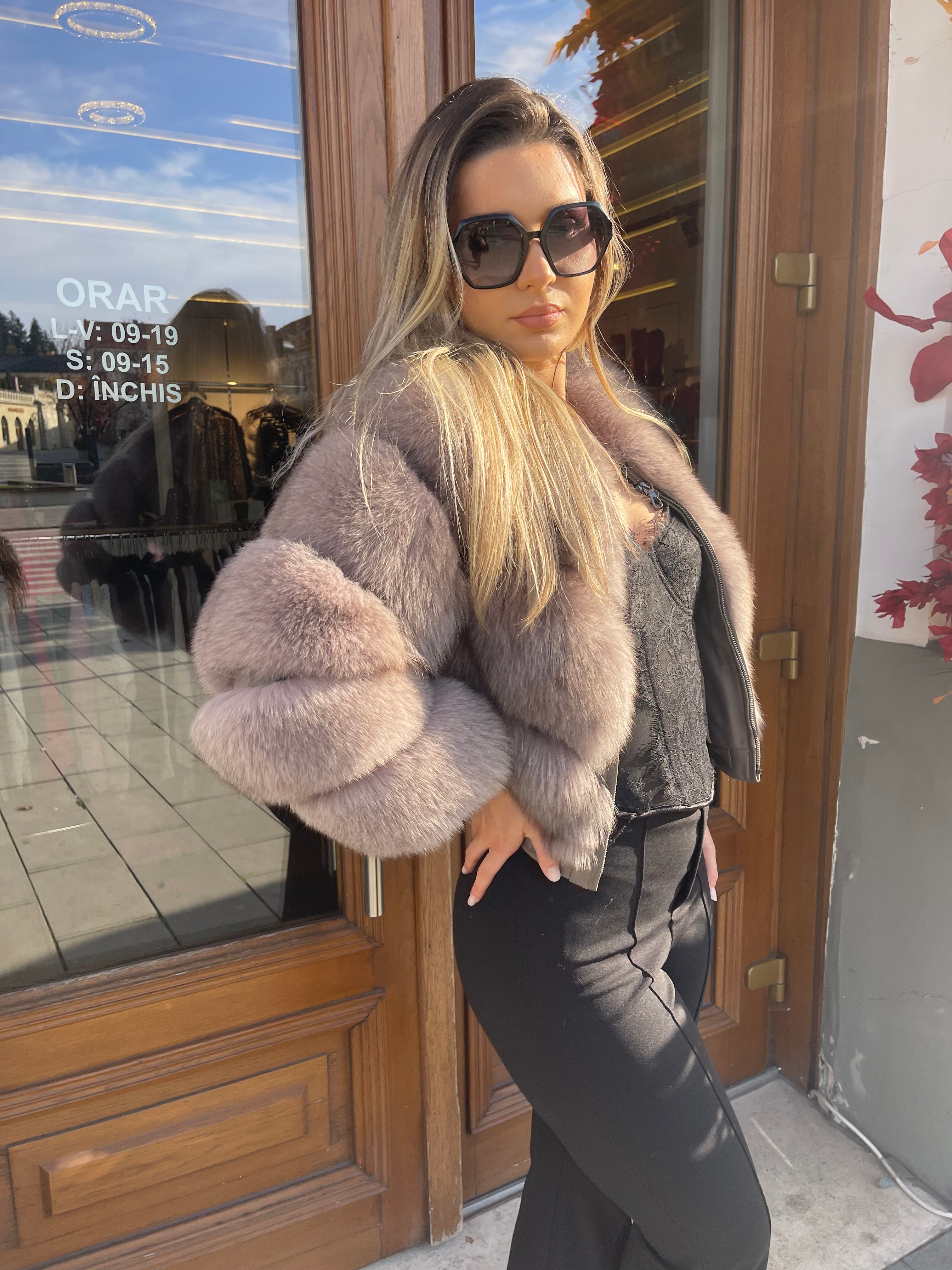 Blană naturală Sia roze