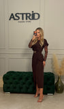 Rochie Callypso midi cu maneci detașabile din dantela