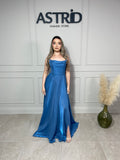 Rochie Raven lungă sidefata bust căzut