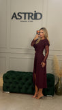 Rochie Callypso midi cu maneci detașabile din dantela