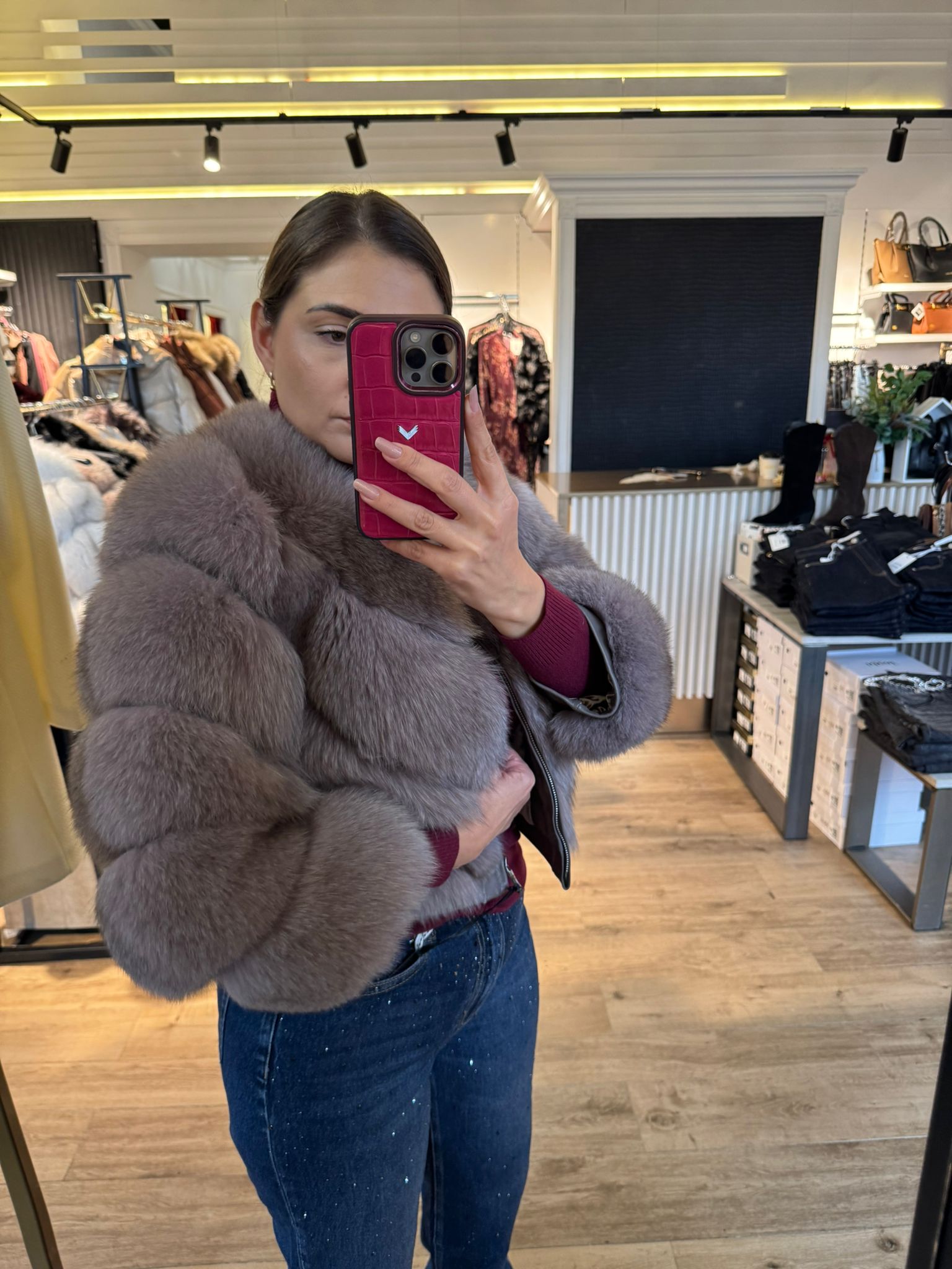 Blană naturală Sia roze