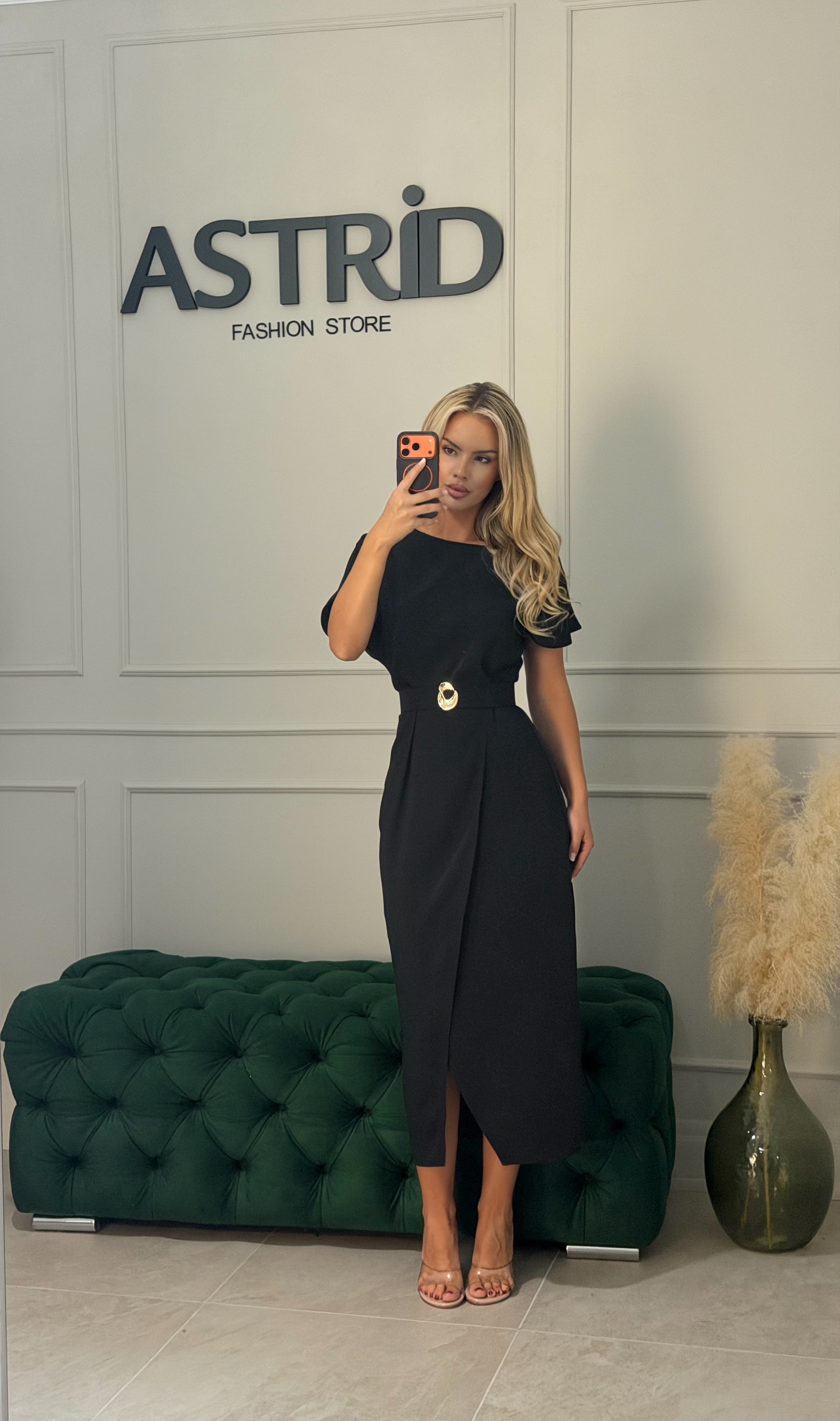 Rochie Callypso midi cu maneci detașabile din dantela