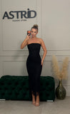Rochie Fayre midi in dantela cu guler si maneci detasabile