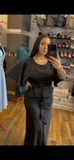 Rochie electra lunga din satin ch aplicatii trandafiri in talie