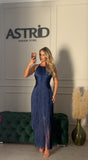 Rochie Fringe midi din bandaj cu franjuri