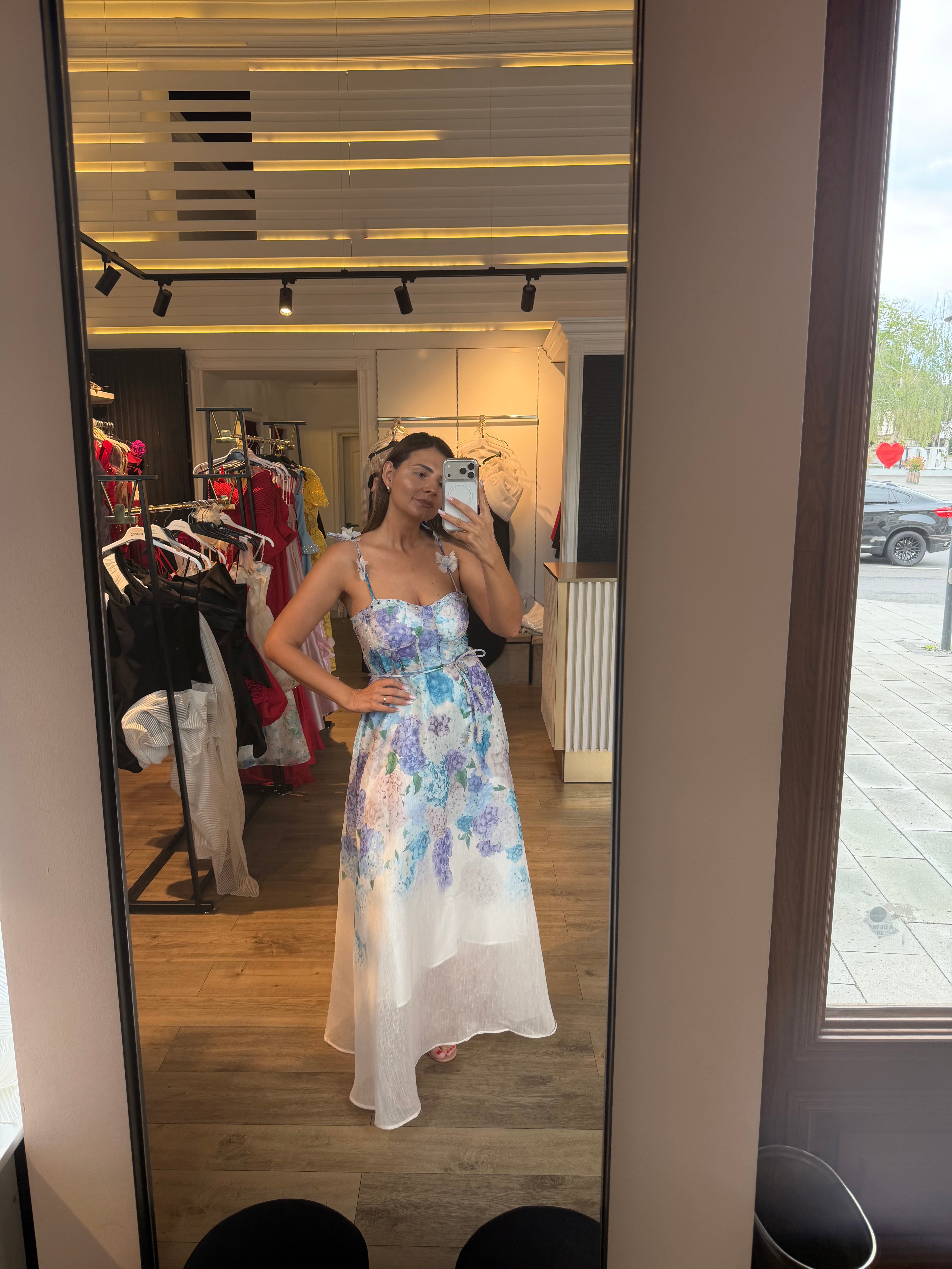 Rochie Blue cu imprimeu floral