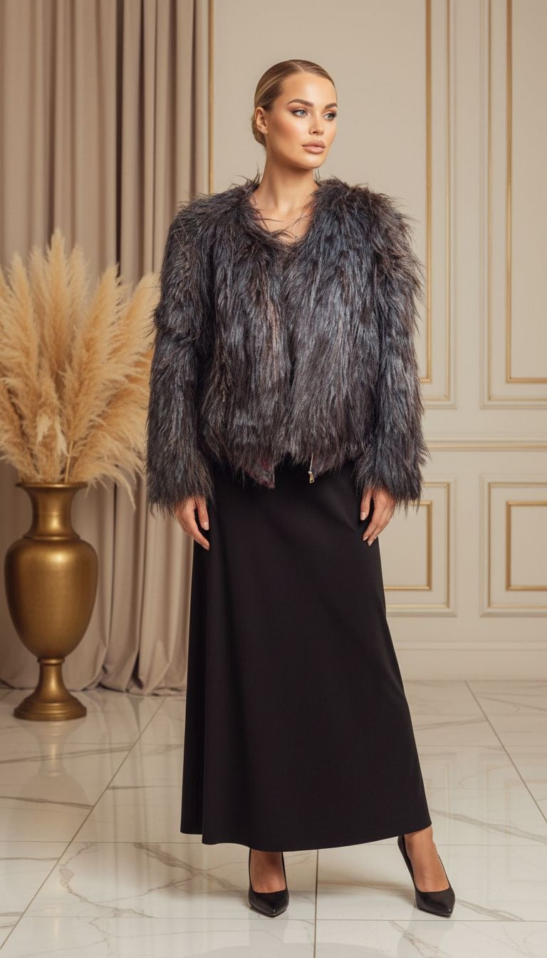 Blană Aliana scurtă și cu mânecă lungă