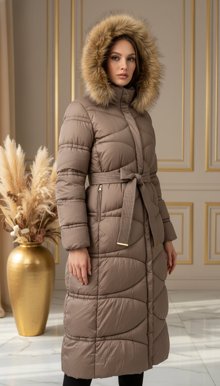 Geaca Kari cu cordon in talie si gluga