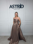 Rochie Miro lunga din tafta fina cu corset reglabil