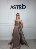 Rochie Miro lunga din tafta fina cu corset reglabil