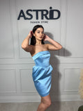 Rochie Jessie scurtă bust dublu și buzunare