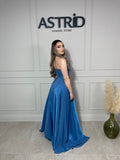 Rochie Raven lungă sidefata bust căzut