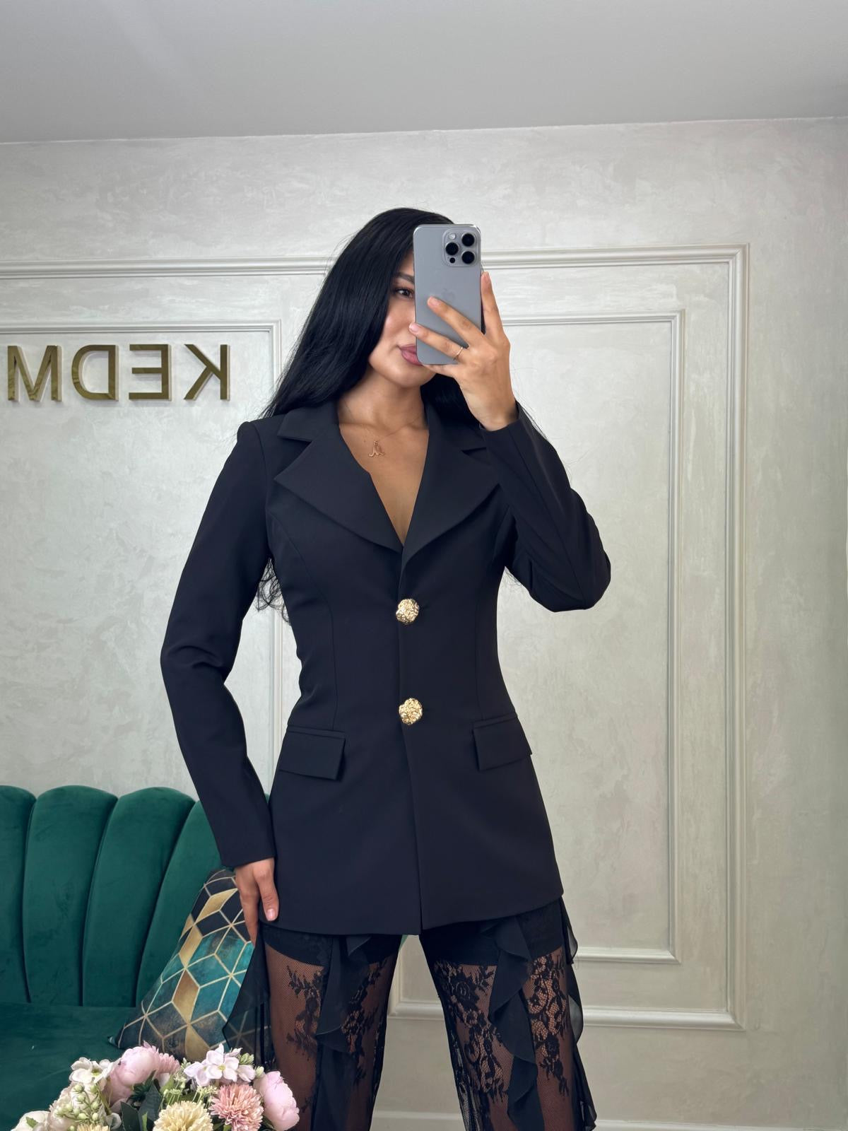 Compleu Aida din două piese cu pantalon din dantelă